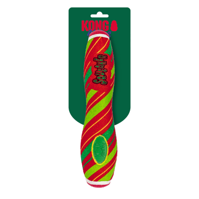KONG Holiday AirDog Squeaker Stick Stripe Large